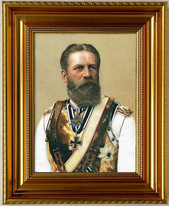 Kaiser Friedrich III, Kunstdruck, edel gerahmt eBay